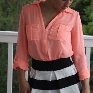 Coral Blouse